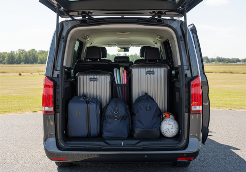 Large luggage capacity in the Autolux Top Van
